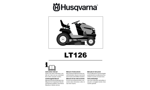 Husqvarna LT126 96041007500 2009-01 EN DE FR ES IT NL User Manual