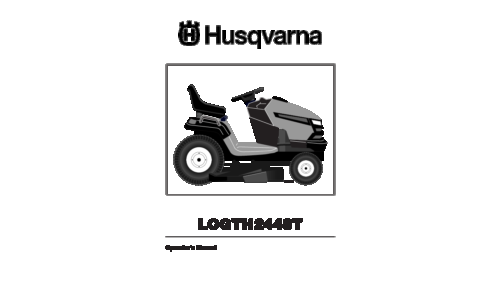 Husqvarna LOGTH 2448 T 96045000300 2006-01 Ride Mower User Manual