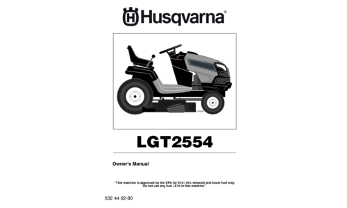 Husqvarna LGT2554 2010-11 TRACTORS RIDE MOWERS 96045003100 User Manual