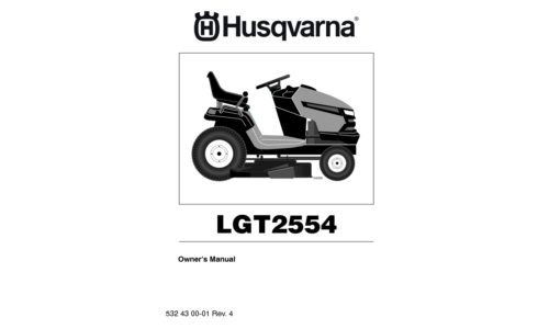 Husqvarna LGT2554 2010-06 TRACTORS RIDE MOWERS 96045001502 User Manual