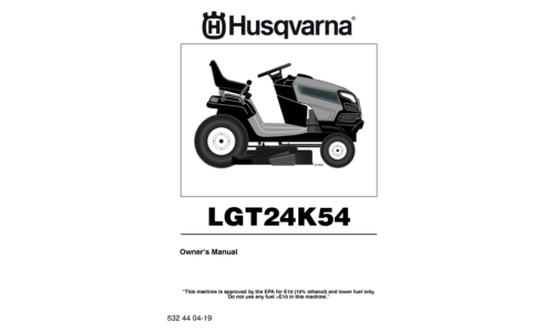 Husqvarna LGT24K54 2010-11 TRACTORS RIDE MOWERS 96043012700 User Manual