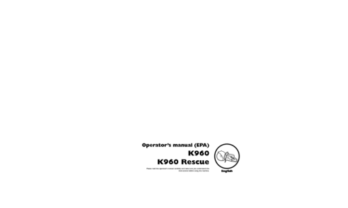 Husqvarna K960 K960 Rescue US EPA User Manual