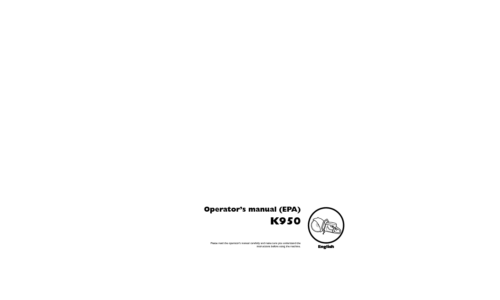 Husqvarna K950 Husqvarna EN EPA 2007-01 User Manual