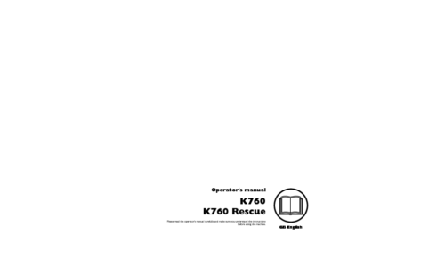 Husqvarna K760 K760 Rescue 2013-03 User Manual