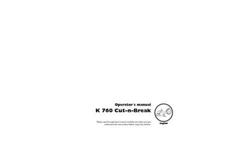 Husqvarna K760 Cut-n-Break 2010-01 EN User Manual