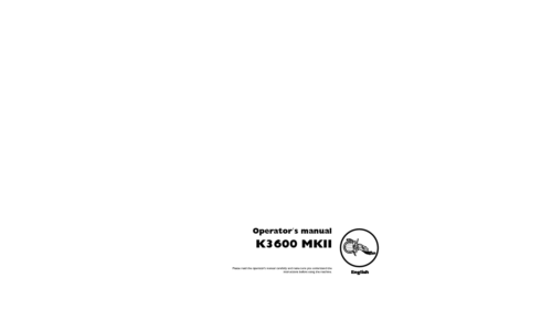 Husqvarna K3600 MkII,Husqvarna EN 2006-12 User Manual