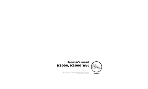 Husqvarna K3000 K3000 Wet Husqvarna EN EPA 2008-06 User Manual