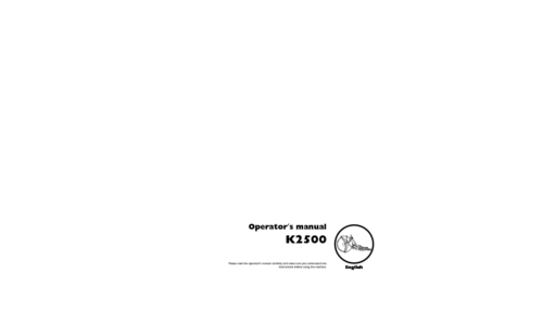 Husqvarna K2500 Husqvarna EN 2006-12 User Manual