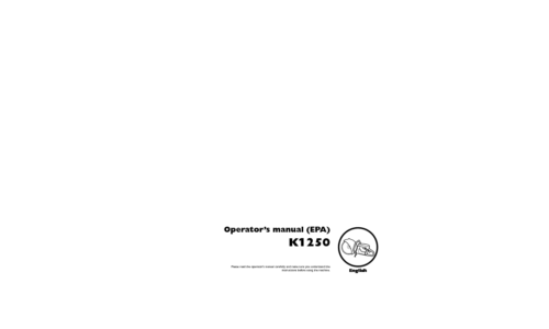 Husqvarna K1250 Husqvarna EPA EN 2006-12 User Manual