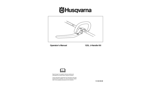 Husqvarna J-Handle Kit (for 123 L) 2004-02 Accessory (Trimmer) User Manual