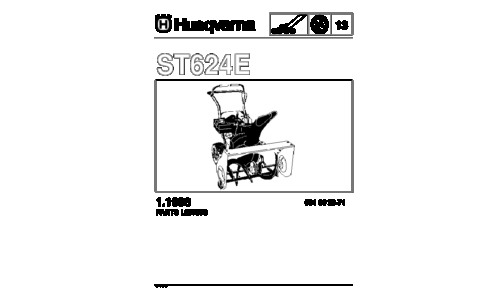 Husqvarna IPL ST 624 1998-01 Snow Thrower User Manual