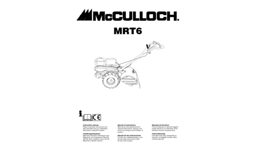 Husqvarna IPL McCulloch MRT6 2007-08 Tiller User Manual