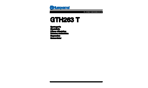 Husqvarna IPL GTH263 T 96041022600 2011-04 Tractor User Manual