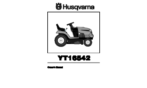 Husqvarna Husqvarna YT16542 2008-04 532411387 Canada EN User Manual