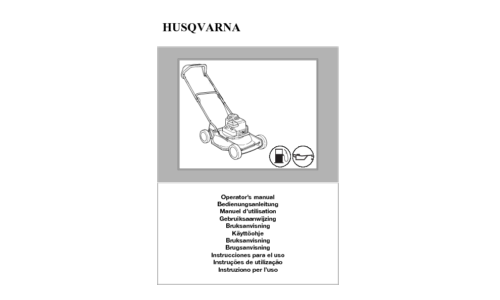 Husqvarna Husqvarna 246 Bio 964561201 2006-12 Lawn Mower EN DE FR NL NO FI SE DK ES PT IT User Manual