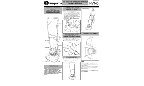 Husqvarna HVT 40 1997-01 Hover Trimmer User Manual