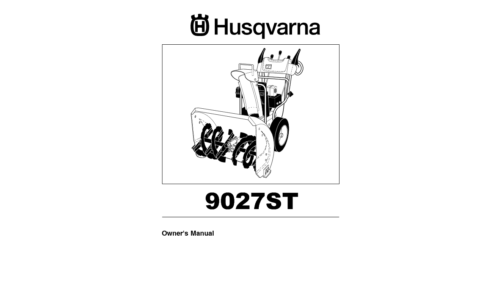 Husqvarna HU 9027 ST A 954223074 2002-09 Snow Thrower User Manual