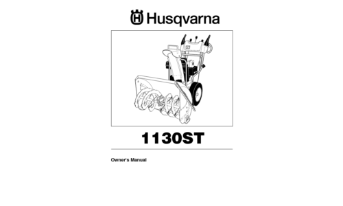 Husqvarna HU 1130 ST B 954223081 2004-03 Snow Thrower User Manual