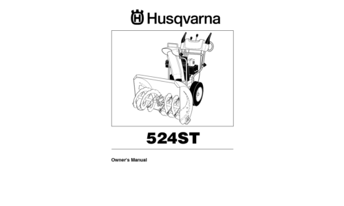 Husqvarna HL 524 ST A 954633552 2004-03 Snow Thrower User Manual