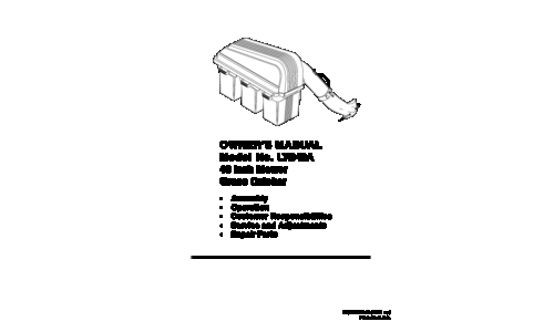 Husqvarna Grass Collector Grass Catcher LTB48A 2001-04 EN User Manual