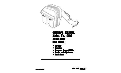 Husqvarna Grass Collector Grass Catcher C42C 2001-05 EN User Manual