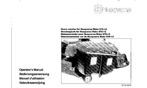 Husqvarna Grass Catcher 970-12 1997-01 GB DE FR NL User Manual