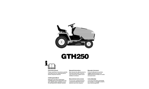 Husqvarna GTH250 HEGTH250A 2002-03 EN DE FR ES IT NL User Manual