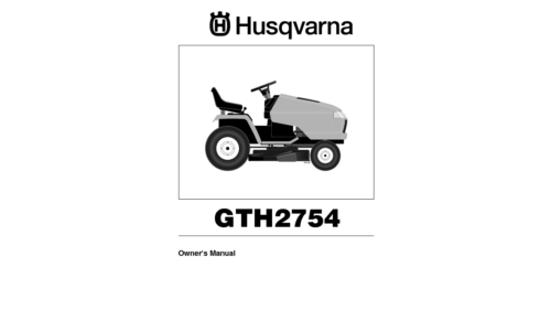 Husqvarna GTH 2754 96023000400 2005-06 Ride Mower User Manual