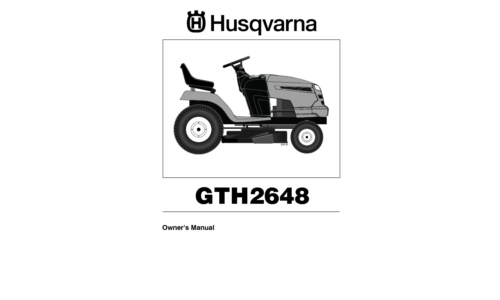 Husqvarna GTH 2648 96043003000 2006-12 Ride Mower User Manual