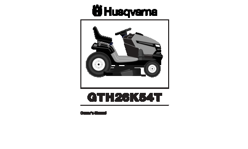 Husqvarna GTH 26 K 54 T 96043001100 2006-03 Ride Mower User Manual