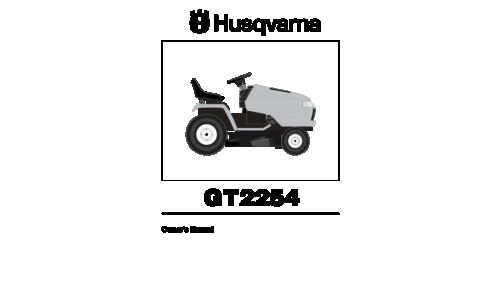 Husqvarna GT 2254 96023000500 2005-05 Ride Mower User Manual