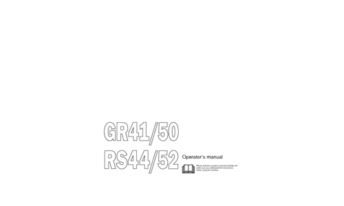 Husqvarna GR41 GR50 RS44 RS52 2007-05 User Manual