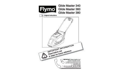 Husqvarna Flymo Glide Master 340 Glide Master 360 Glide Master 380 966952901 966953001 966953101 2012-03 Lawn Mower User Manual