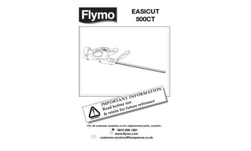 Husqvarna Flymo Easicut 500 CT 964818801 2006-12 Hedge Trimmer User Manual