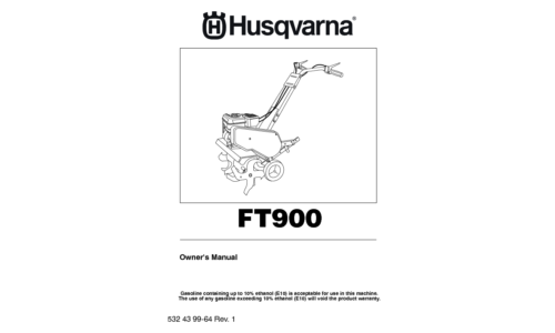 Husqvarna FT900 2011-01 532439964 NAen 96083000601 User Manual