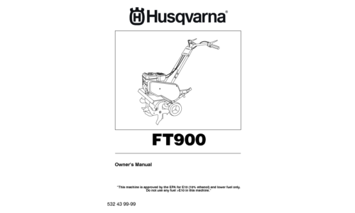 Husqvarna FT900 2010-11 CULTIVATORS TILLERS 96083000501 User Manual