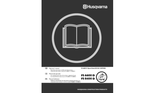 Husqvarna FS6600D FS8400D Husqvarna EN 2008-02 User Manual