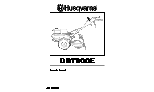 Husqvarna DRT900E 2010-10 CULTIVATORS TILLERS 96093001401 User Manual