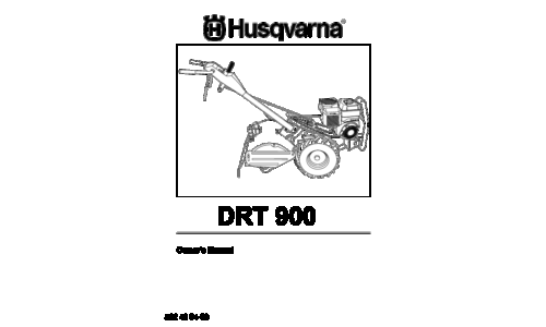 Husqvarna DRT900 2010-11 CULTIVATORS TILLERS 96093001800 User Manual