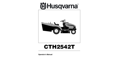 Husqvarna CTH2542 T 96061021802 2009-03 User Manual