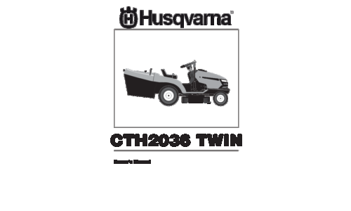 Husqvarna CTH2036 Twin 96061021701 2008-08 User Manual