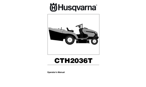 Husqvarna CTH2036 T 96061021703 2009-04 User Manual