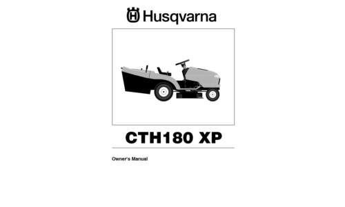 Husqvarna CTH180 XP HAUCT18H42G 2005-05 User Manual