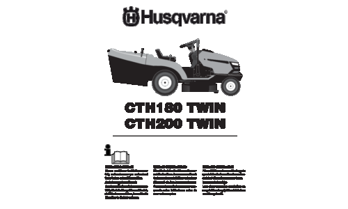 Husqvarna CTH180 Twin CTH200 Twin 96061022601 2008-09 EN DE FR ES IT NL User Manual