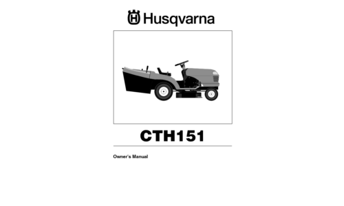 Husqvarna CTH151 HAUCT15HK36A 2004-11 User Manual