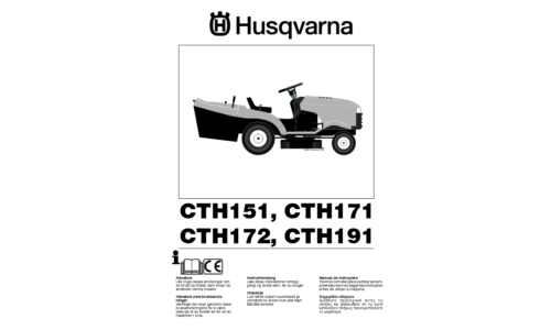 Husqvarna CTH151 CTH171 CTH172 CTH191 96061007700 2007-02 SE NO DK FI PT GR User Manual