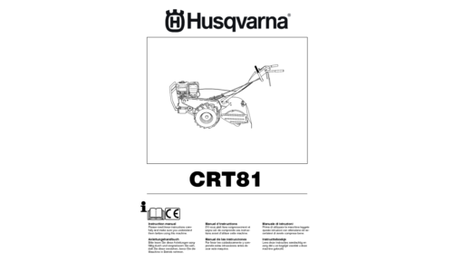 Husqvarna CRT81 96091000305 2008-10 Tiller EN DE FR ES IT NL User Manual