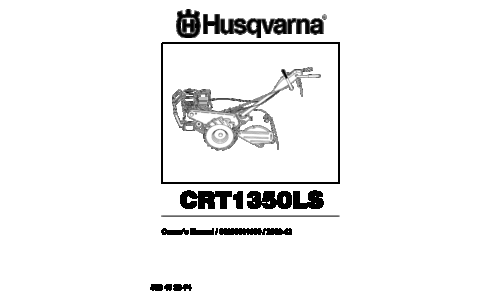 Husqvarna CRT1350LS 2009-12 CULTIVATORS TILLERS 96093001600 User Manual