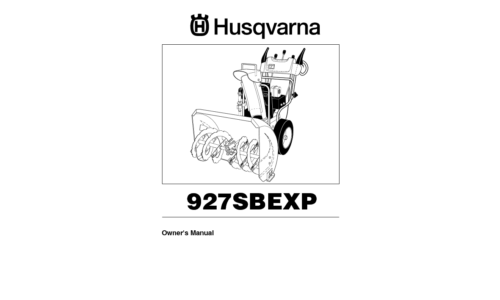 Husqvarna 927 SBEXP 96193000500 2006-05 Snow Thrower User Manual