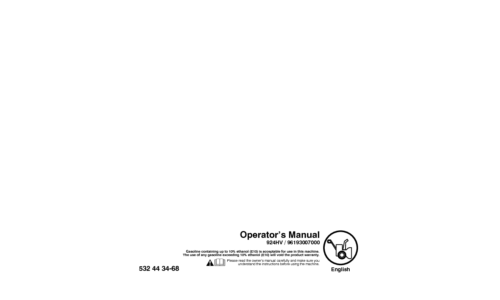 Husqvarna 924HV 2011-06 532443468 AAaa 96193007000 User Manual